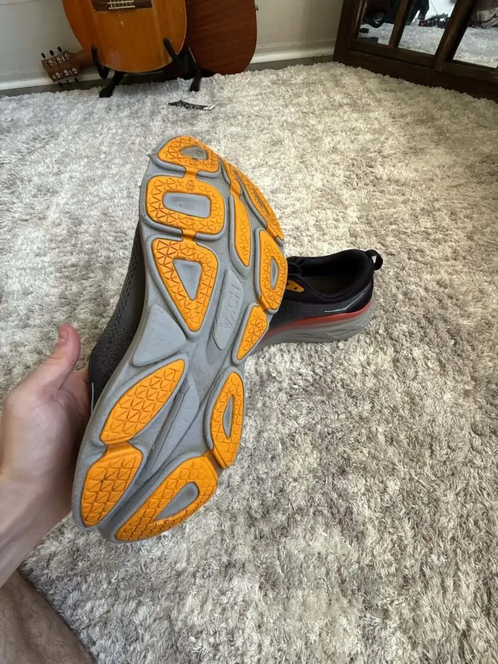 HOKA Bondi 8 Men's Running Shoes Anthracite Castlerock Size 12D